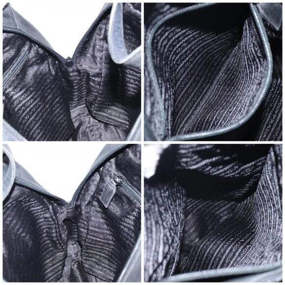 PRADA Hand Bag Leather Black Auth - Picture 14 of 16